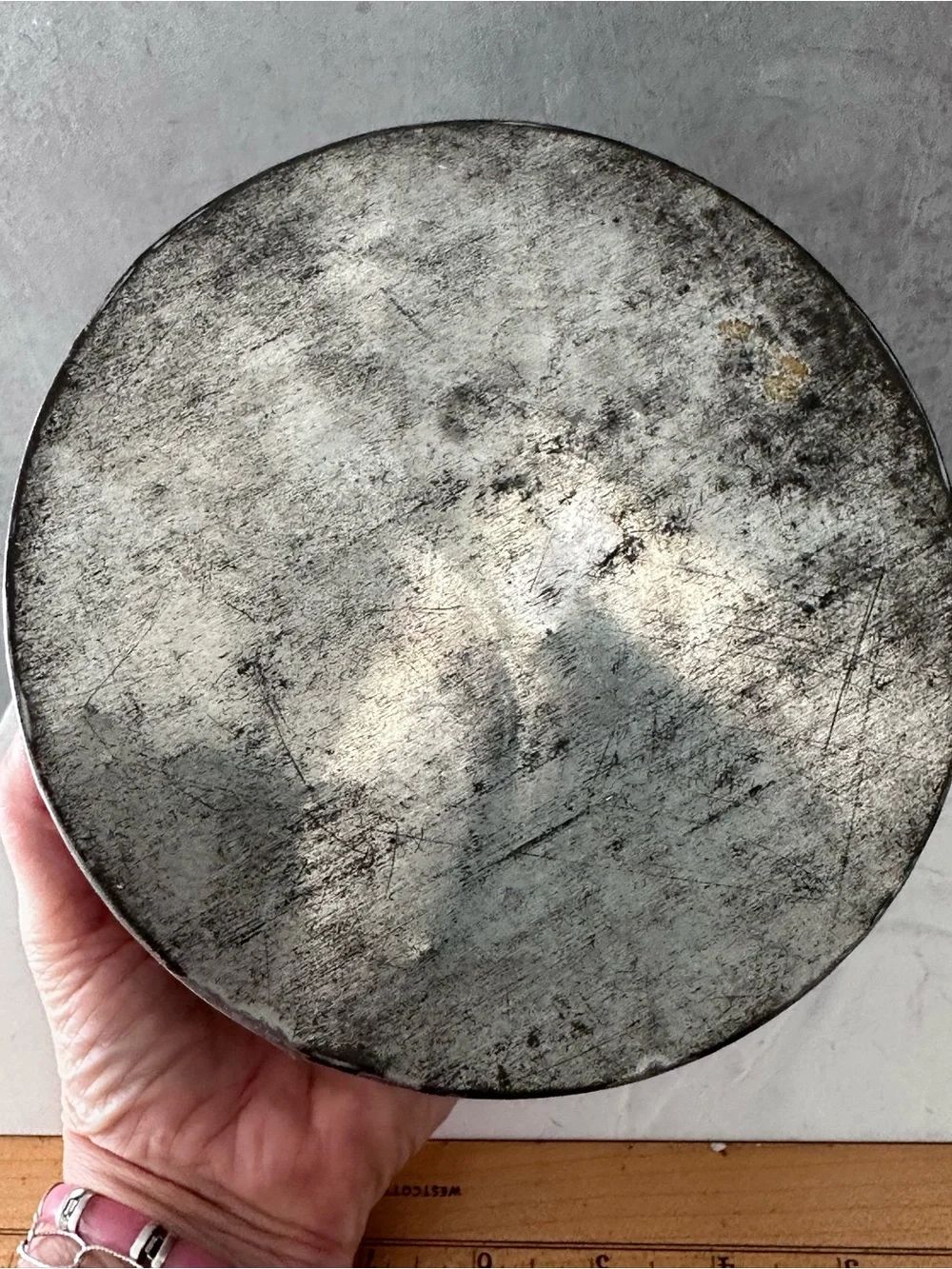 Antique Primitive 19th Century Hand Punched Tin Canister | American Folk Art